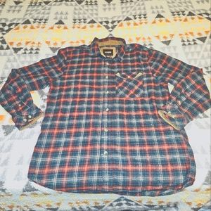 CQR Flannel Plaid Red, Green  Black Button Front Long Sleeve Shirt Women’s 2XL
